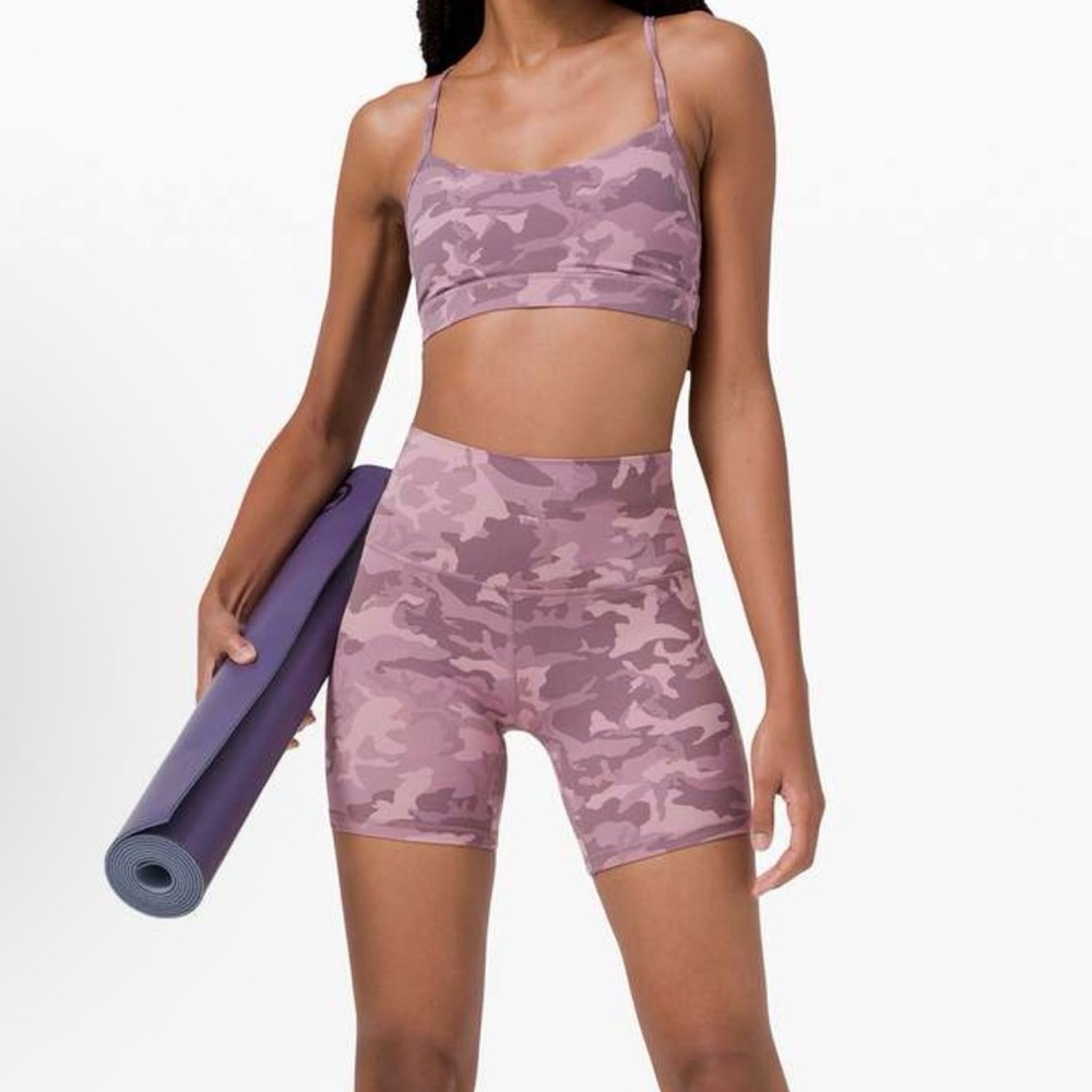 NWT Lululemon Align Short *6" Incognito Camo Pink Taupe Multi size 8